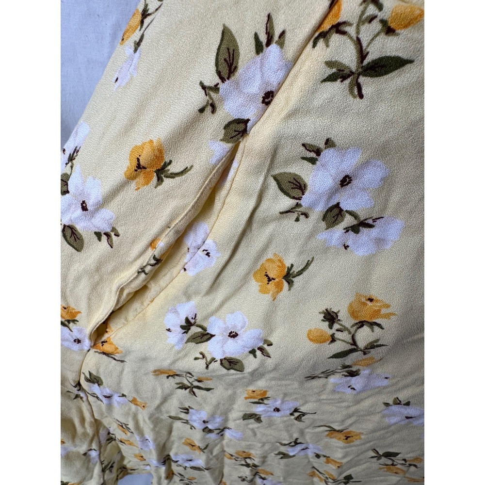 Old Navy Womens 2X Yellow Floral Smocked Back Mini Dress Adjustable Straps NWT - Picture 6 of 6